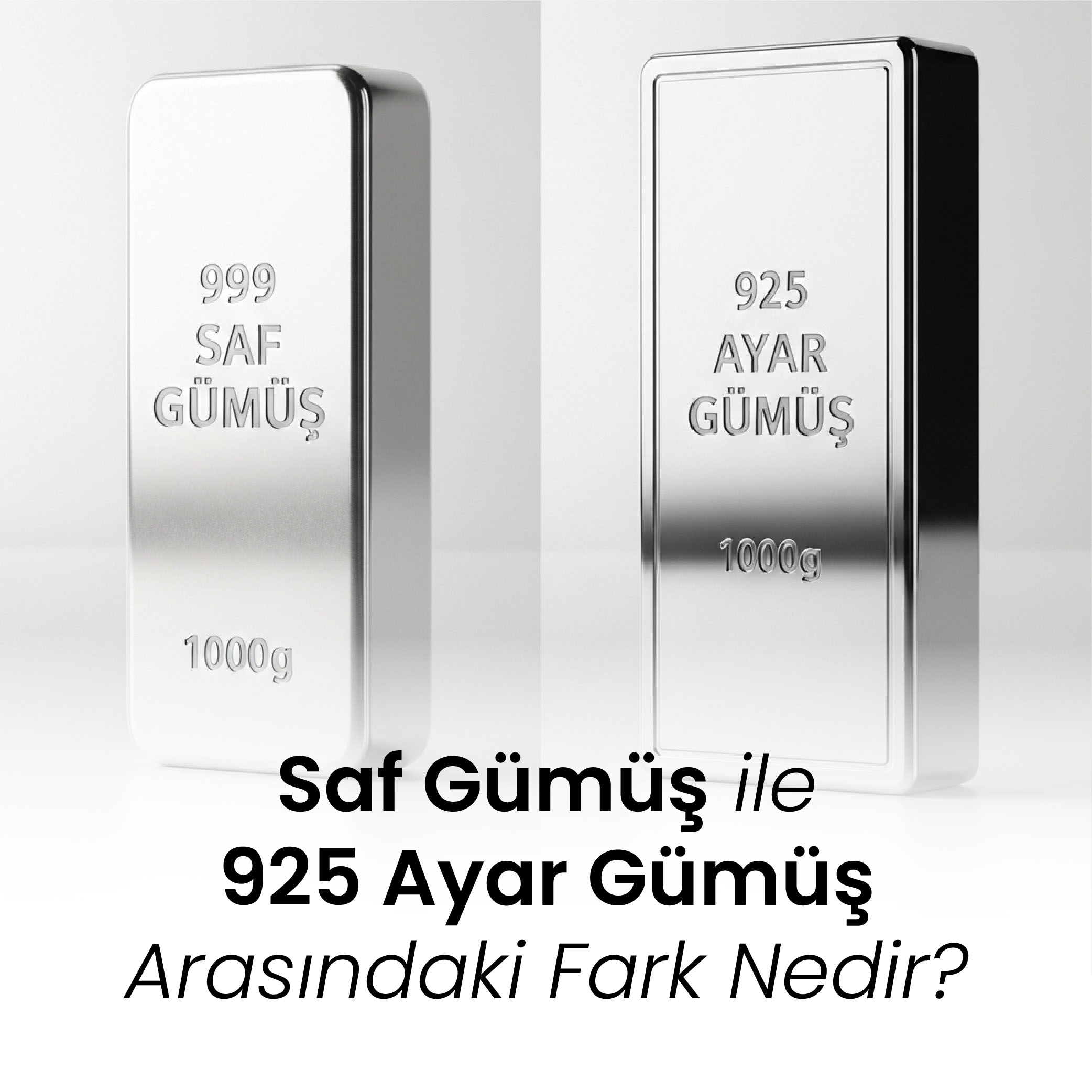 Saf gümüş ile 925 ayar gümüş arasındaki fark nedir