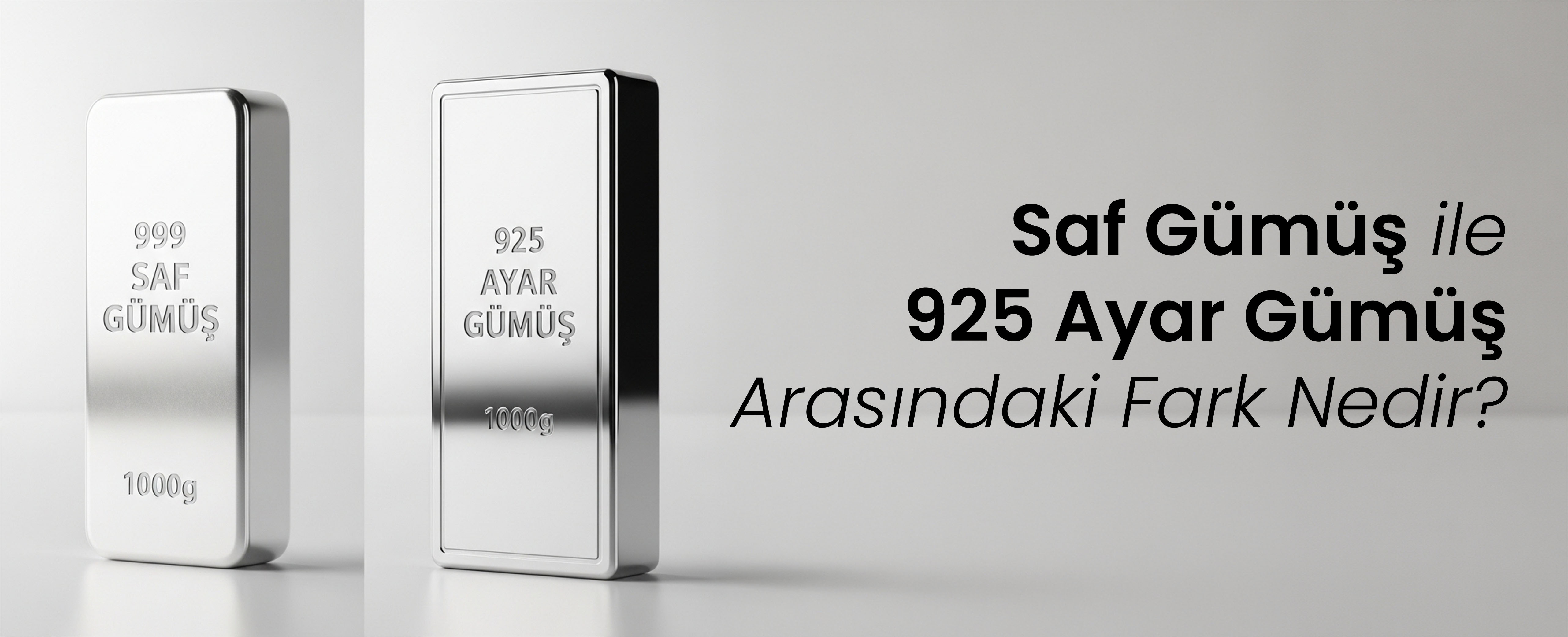 Saf gümüş ile 925 ayar gümüş arasındaki fark nedir